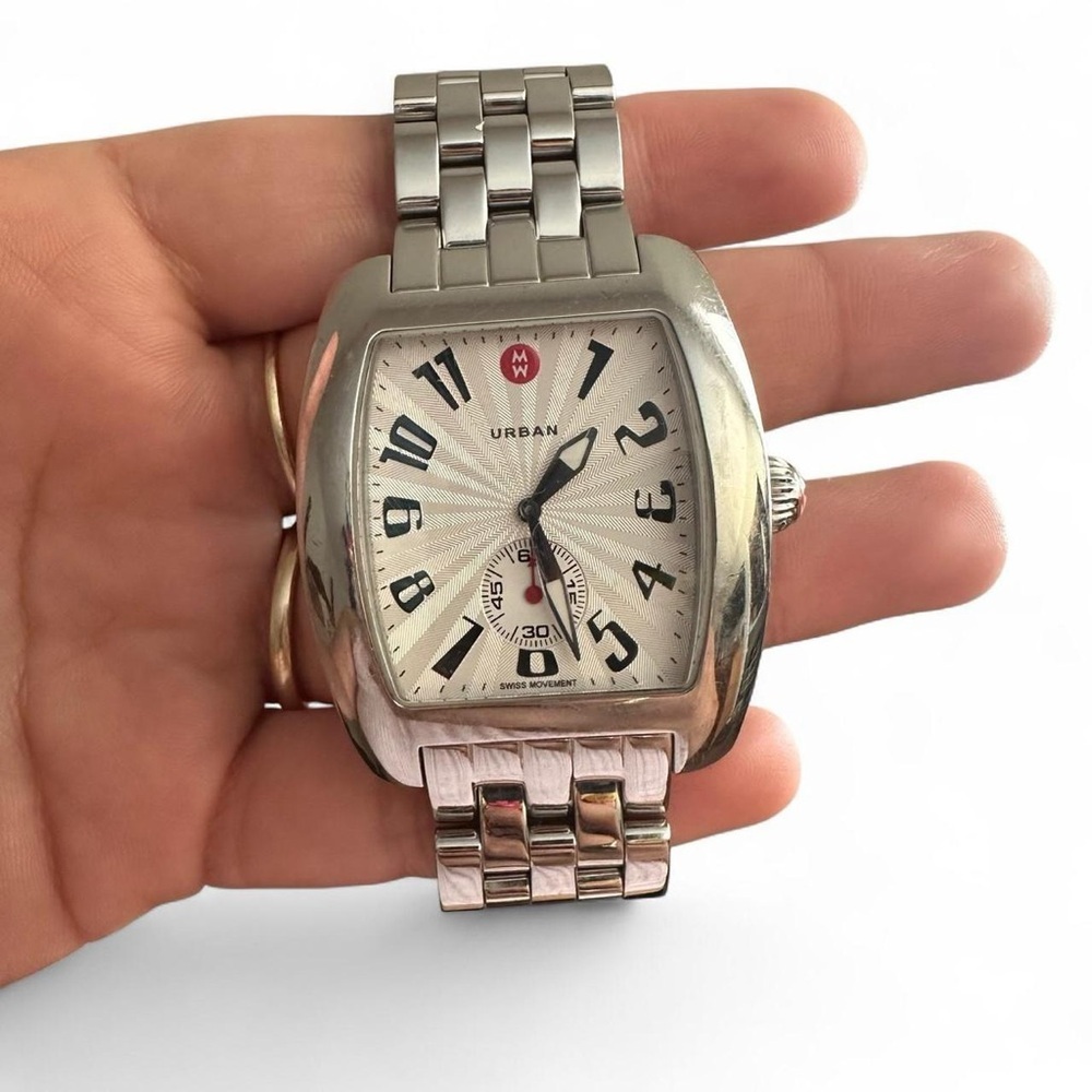 Michele Urban Stainless Steel Womenās Watch ā 36mm Swiss Movement